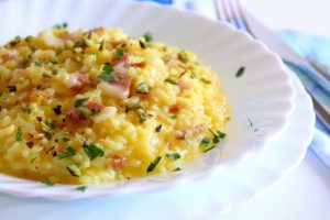 Risotto con guanciale ed asparagi